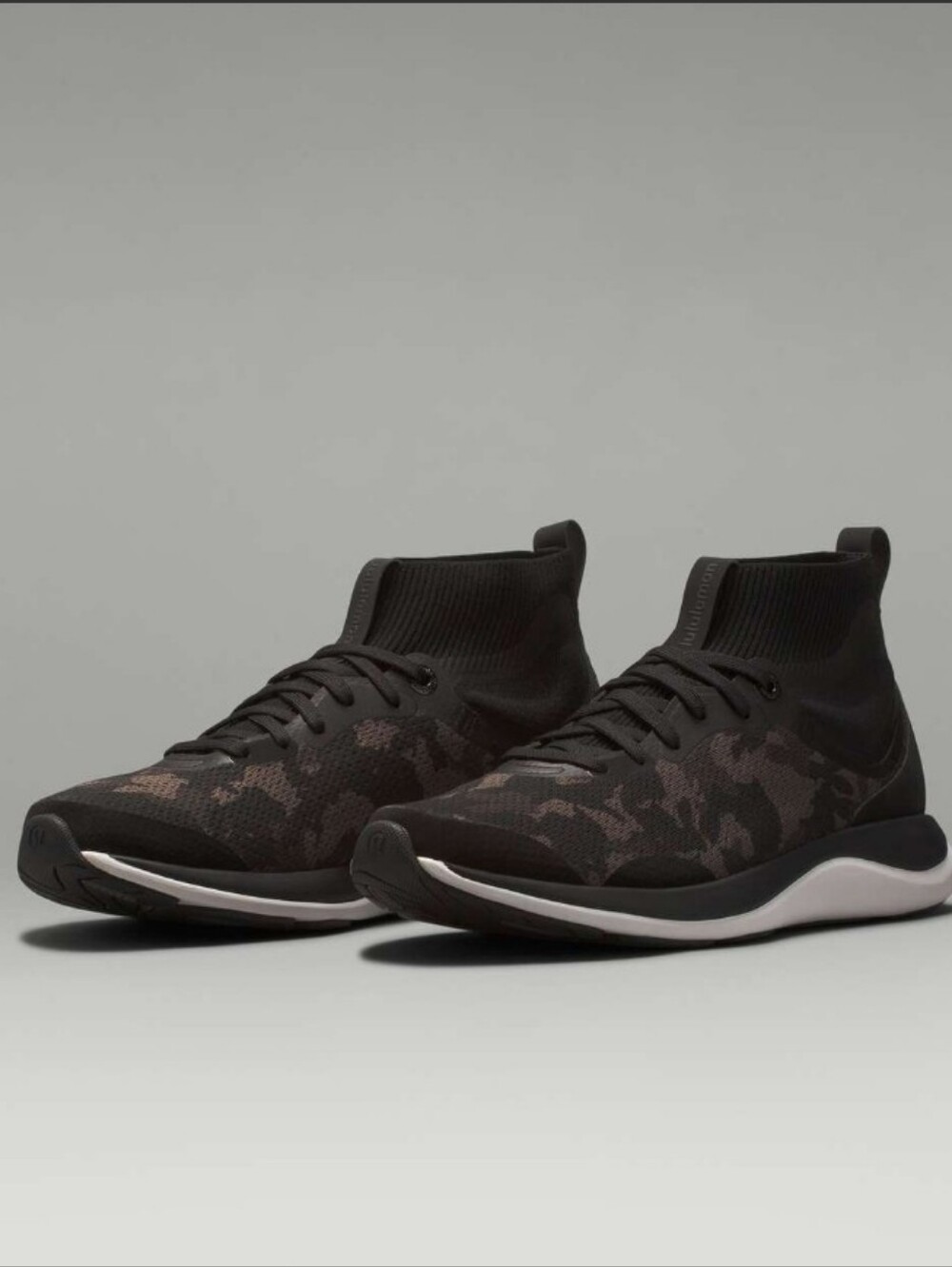 lululemon athletica Women's Black Camo Knit High-Top Trainers